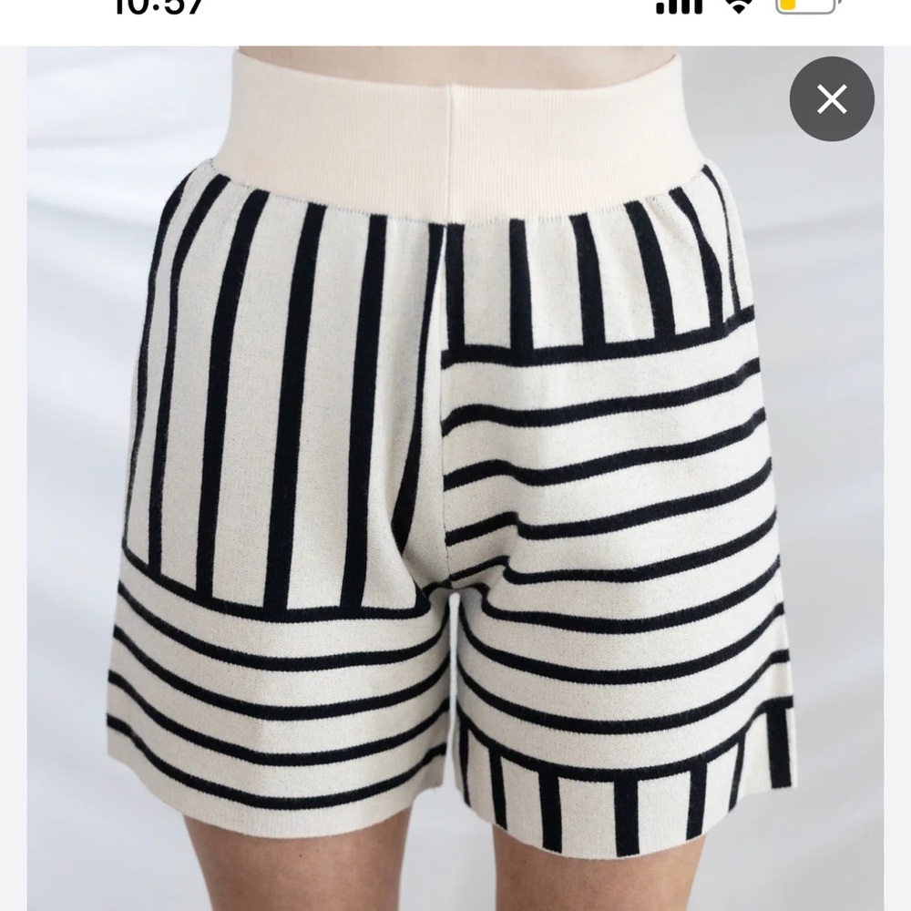 Geometric Sweater Shorts